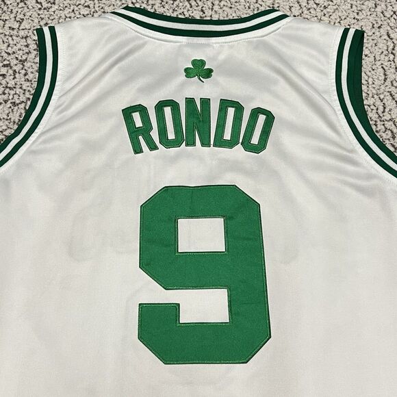 Rare VTG Adidas Authentic NBA Boston Celtics Rajon Rondo 9 Jersey Men 52 XL Sewn - Picture 4 of 11